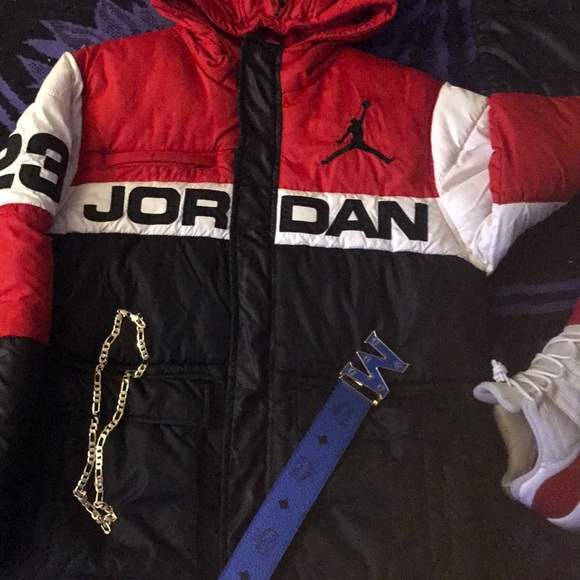 black red and white jordan jacket